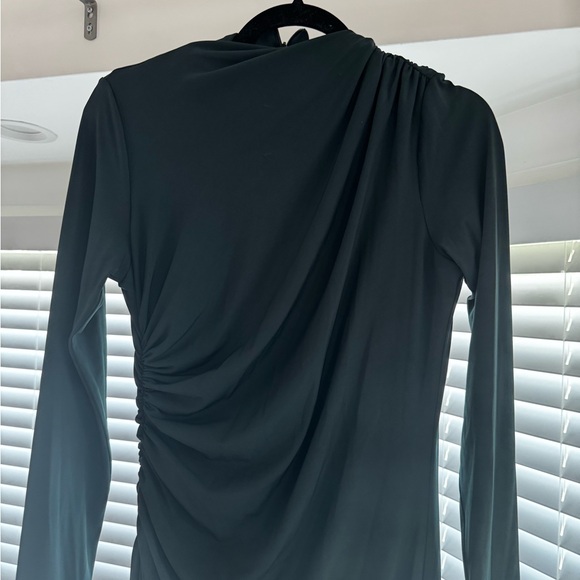 Green draped Zara maxi dress - Picture 4 of 5